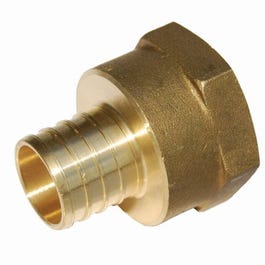 Brass Adapter, 1-In. Barb Insert x 1-In. Female Iron Pipe Thread