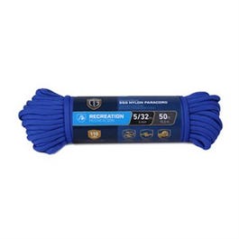 Para Cord 550 Nylon Rope, Blue, 5/32-In. x 50-Ft.