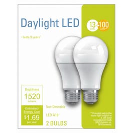 LED Light bulbs, A21, Daylight, 1520 Lumens, 13-Watts, 2-Pk.