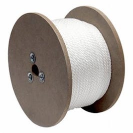 Nylon Rope, Solid Braided, White, 3/8-In. x 400-Ft.