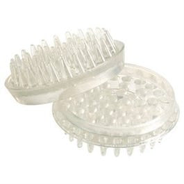 Furniture Cups, Clear Plastic, Round, Spiked, 1.5-In. ID, 4-Pk.