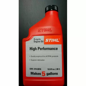 Stihl high performance 50:1 2-Cycle Oil 1- 5 Gal Mix 12.8oz