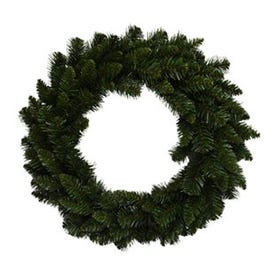 PVC Artificial Wreath, Green, 24-In.