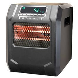 Contemporary Infrared Heater + Remote, LED Display, Black