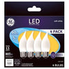 Decorative LED Light Bulbs, Frosted, 5-Watts, 500 Lumens, 4-Pk.