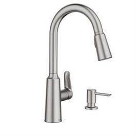 Edwyn High Arc Pull Down Kitchen Faucet, Single Handle, Stainless Steel
