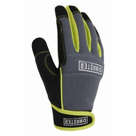 High-Performance Work Gloves, Synthetic Leather, Spandex Shell, Men's XXL