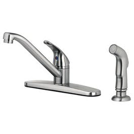 Kitchen Faucet With Spray, Single Lever, PVD Brushed Nickel