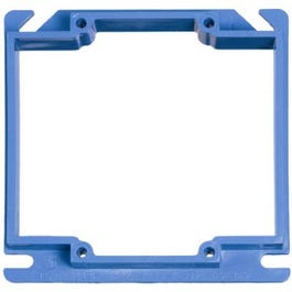 4-Inch Square 2-Gang PVC Box Cover With 1/2" Rise