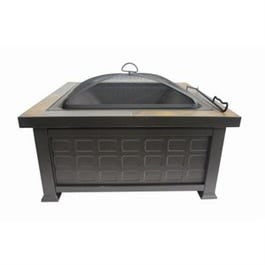 Fire Pit, Wood-Burning, Slate Top, 30-In.