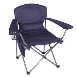 Padded Arm Chair, Oversized, Blue Polyester