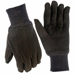 Jersey Work Gloves, Brown, Men's Small