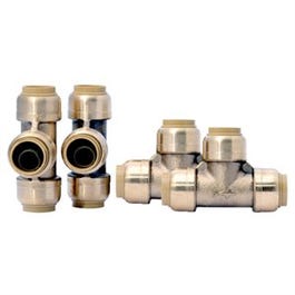 Pipe Fitting, Tee, 1/2-In., 4-Pk.