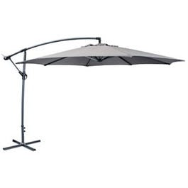 Offset Patio Umbrella, Charcoal Fabric/Aluminum Pole, 11.5-Ft.
