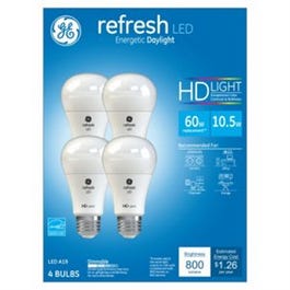 HD LED Light Bulbs, Daylight, 10.5-Watts, 800 Lumens, 4-Pk.