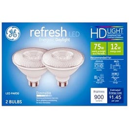 LED Light Bulbs, Daylight, Par 30, Short Neck, Diffused, 12 Watts, Medium Base, 2-Pk