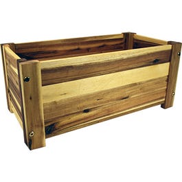 Crate-Style Wood Planter, 19 x 8.25-In.