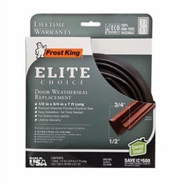 Elite Choice Door Weatherseal, Brown, 1/2 x 3/4 x 7-ft.