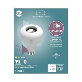 LED Bulb With Speaker & Remote, BR30, Soft White, 700 Lumens, 9-Watt