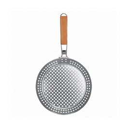 Grill Skillet, Non-Stick, Brushed Silver