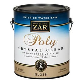Gloss Polyurethane Crystal Clear, Interior,  Water-Based, 1-Galon