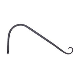 Hanging Plant Hook, Angled, Black, 12-In.