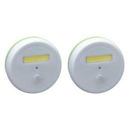 LED Puck Light, Motion-Activated, 3 AAA Batteries, 2-Pk.