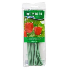 Plant Wire Ties, Soft Rubber-Coated, 8-In., 20-Pk.