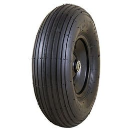 Easy Fit Wheelbarrow Tire + Wheel Assembly, Pneumatic, 4.0-6
