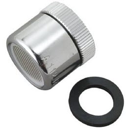 Faucet Aerator Fits Chicago Faucet With Outside Thread, Female, Chrome, 13/16-In. x 24