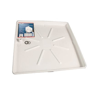 Camco 20752 32"OD x 30" Washing Machine Drain Pan w/PVC Fitting (White)