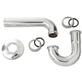 Kitchen Wall Drain P Trap, Chrome-Plated Brass, 1-1/2-In. O.D.