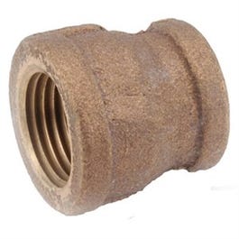 Pipe Fitting, Reducing Coupling, Lead Free Rough Brass, 1/2 x 3/8-In.