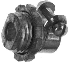 Conduit Fitting, Flexible Screw-In Connector, 3/8 x 1/2-In. Knockout