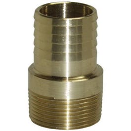 Male Adapter with Barbed End, Yellow Brass, 1-In.