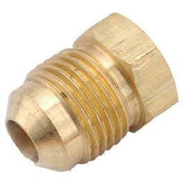 Pipe Fittings, Flare Plug, Lead-Free Brass, 1/2-In.
