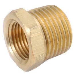 Pipe Fitting, Hex Bushing, Lead-Free Brass, 1/2 x 1/8-In.