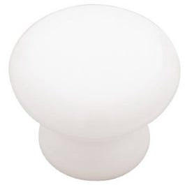 1.25-In. White Ceramic Round Cabinet Knob