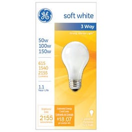 3-Way Soft White Light Bulb, 580/1640/1860 Lumens, 50/100/150-Watts