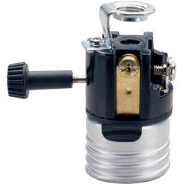 Incandescent 3-Way Metal Shell Lampholder with Hickey, 250-Watt, 250-Volt
