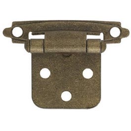 2 x 3/4-In. Antique Brass Overlay Hinges, 2-Pk.