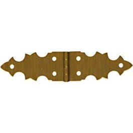 2-Pk., 5/8 x 2.75-In. Brass Decorative Hinges