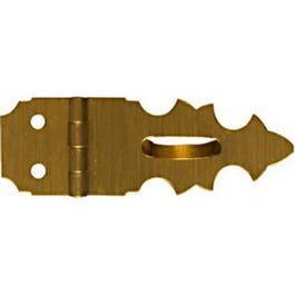 Decorative Hasp, Solid Antique Brass, 5/8 x 1-7/8-In.