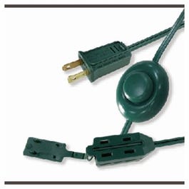 Christmas Tree Cube Tap Extension Cord, 16/2, Green, 9-Ft.