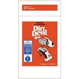 Dirt Devil Hand Vac Replacement Belt, 2-Pack