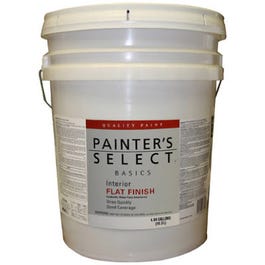 Basics Ceiling Paint, Flat, Latex, White, 5-Gallons
