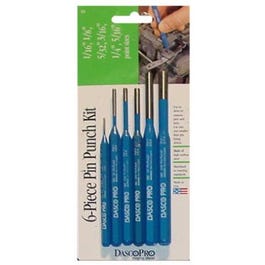 6-Piece High-Carbon Steel Pin Punch Kit