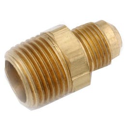 Pipe Fittings, Flare Connector, Lead Free Brass, 5/8 x 1/2-In. MPT