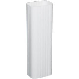 Gutter Downspout, White Aluminum, 2 x 3-In. x 10-Ft.