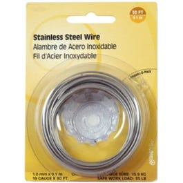 19-Gauge Stainless Steel Wire, 30-Ft.